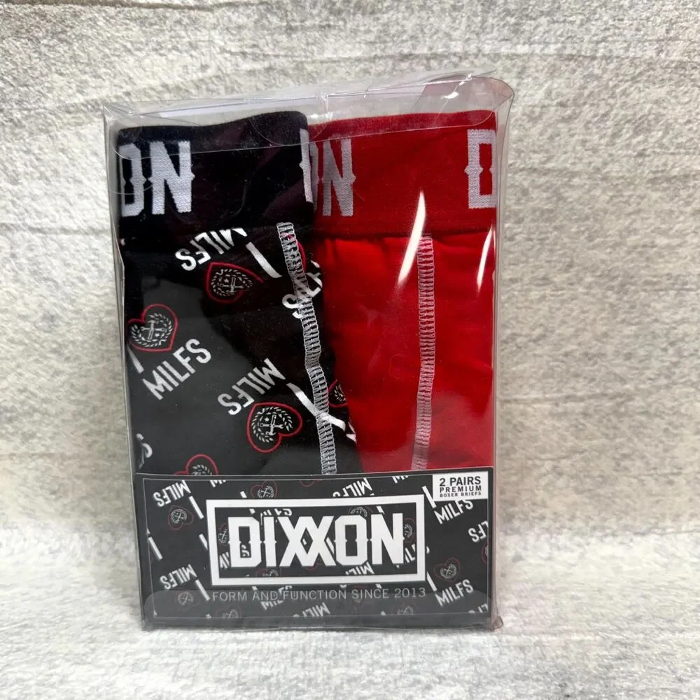 DIXXON Mens I Love Milfs‎ Premium Boxer Briefs 2 Pack Size L NEW